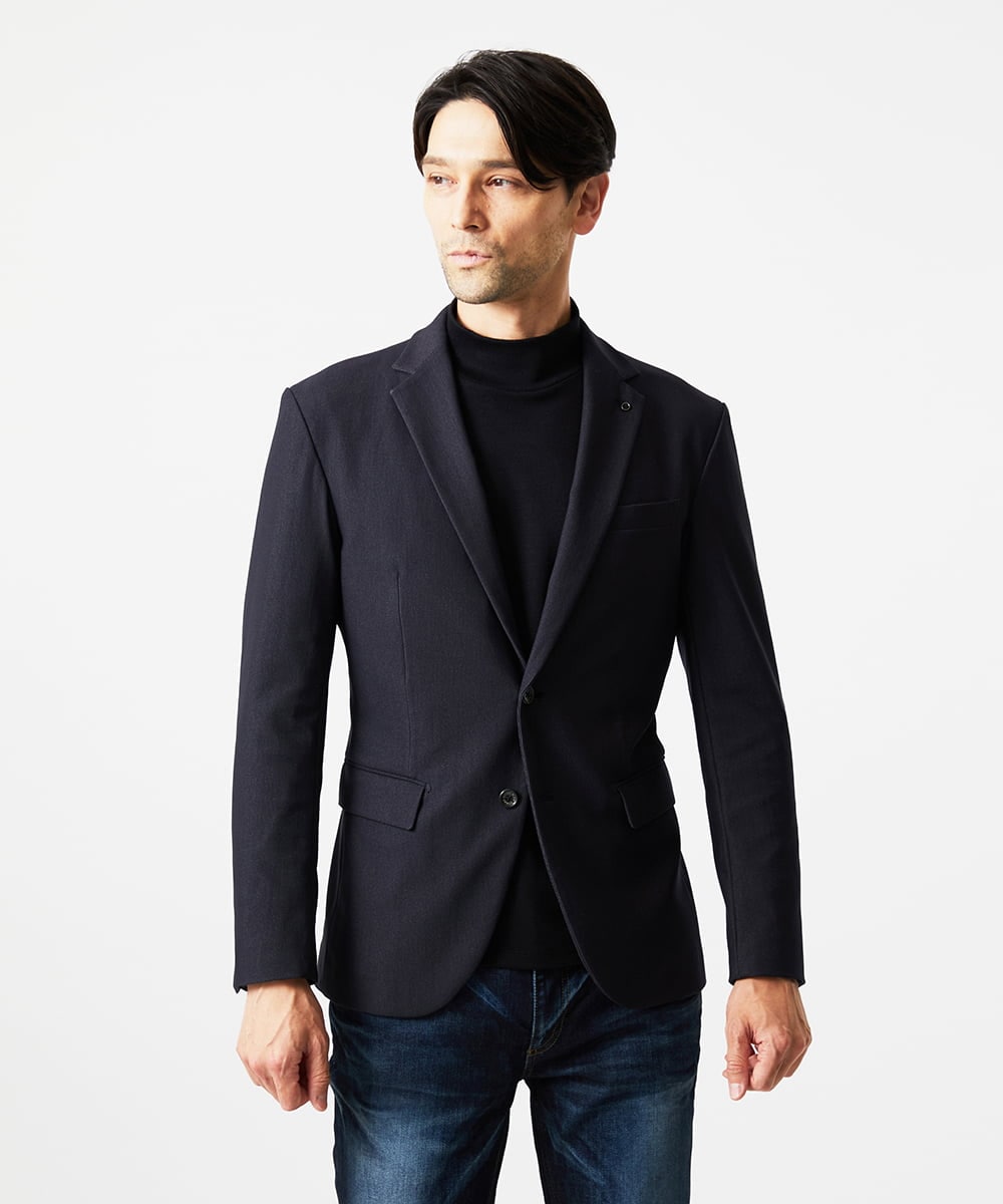 MNDAF03400 MICHEL KLEIN HOMME(ミッシェルクラン オム) 【セットアップ】ストレッチテーラードジャケット ネイビー
