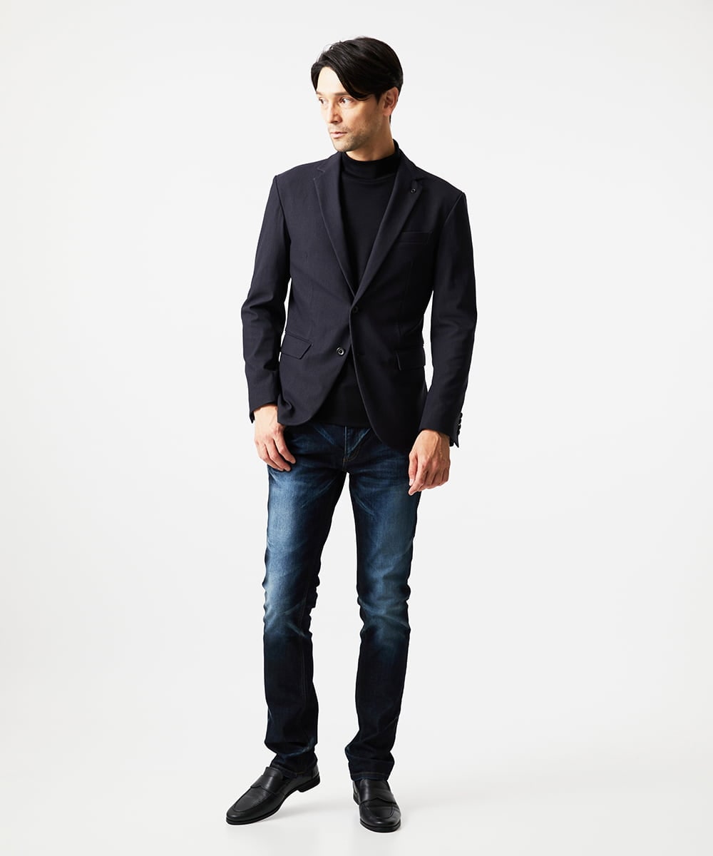 MNDAF03400 MICHEL KLEIN HOMME(ミッシェルクラン オム) 【セットアップ】ストレッチテーラードジャケット ネイビー