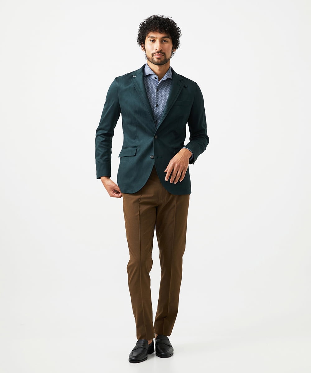 MNDAF59450 MICHEL KLEIN HOMME(ミッシェルクラン オム) スエードコンバーチブルジャケット グリーン