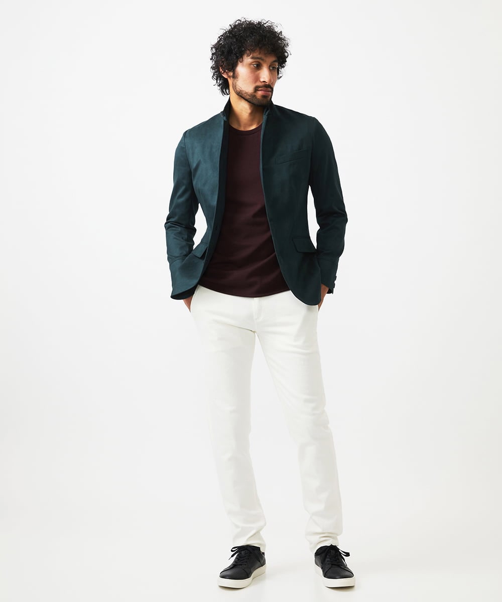 MNDAF59450 MICHEL KLEIN HOMME(ミッシェルクラン オム) スエードコンバーチブルジャケット グリーン