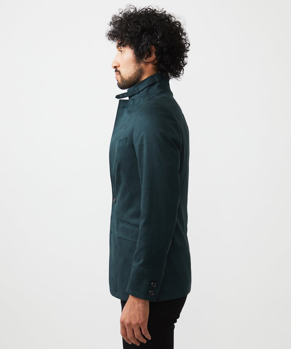 MNDAF59450 MICHEL KLEIN HOMME(ミッシェルクラン オム) スエードコンバーチブルジャケット グリーン