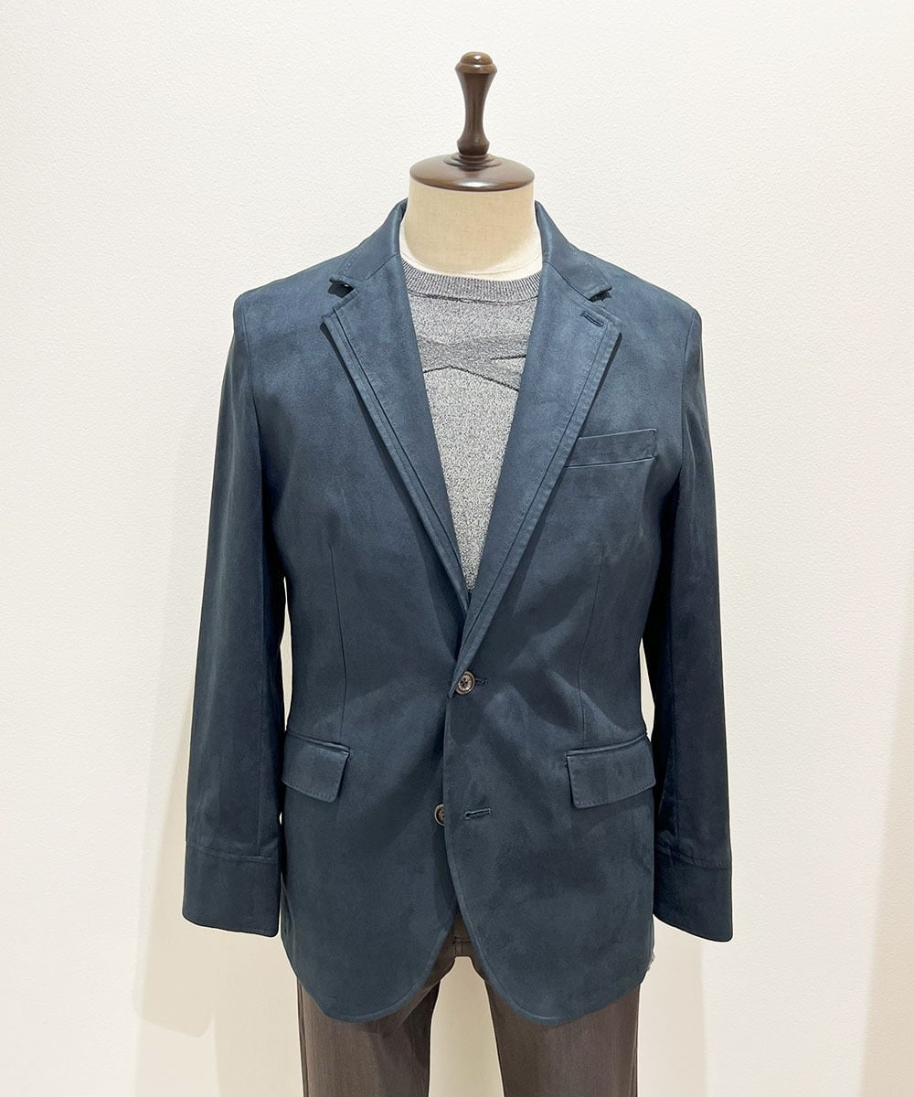 MNDAF59450 MICHEL KLEIN HOMME(ミッシェルクラン オム) スエードコンバーチブルジャケット ネイビー