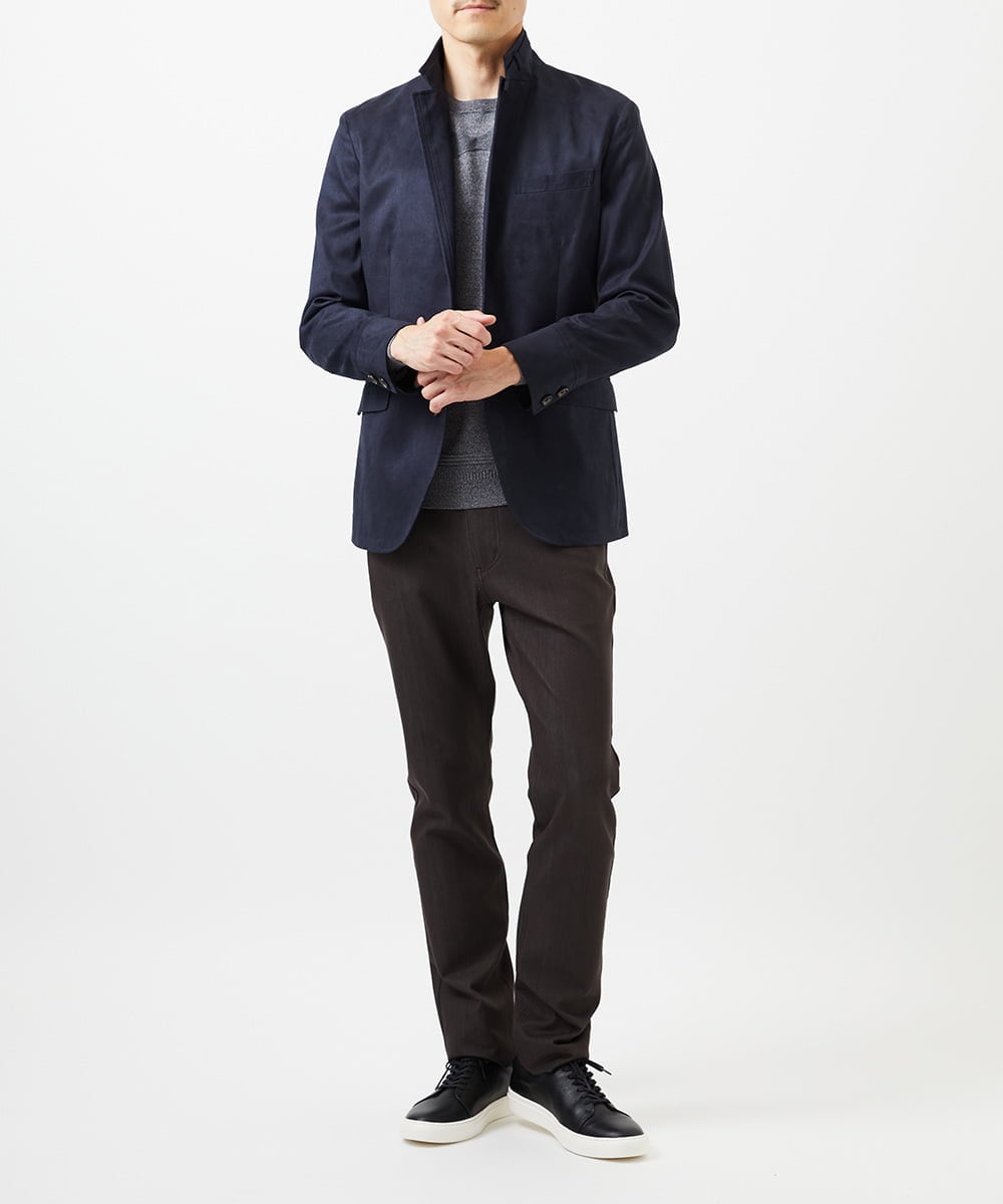 MNDAF59450 MICHEL KLEIN HOMME(ミッシェルクラン オム) スエードコンバーチブルジャケット ネイビー