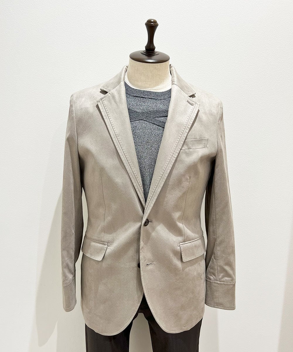 MNDAF59450 MICHEL KLEIN HOMME(ミッシェルクラン オム) スエードコンバーチブルジャケット ベージュ