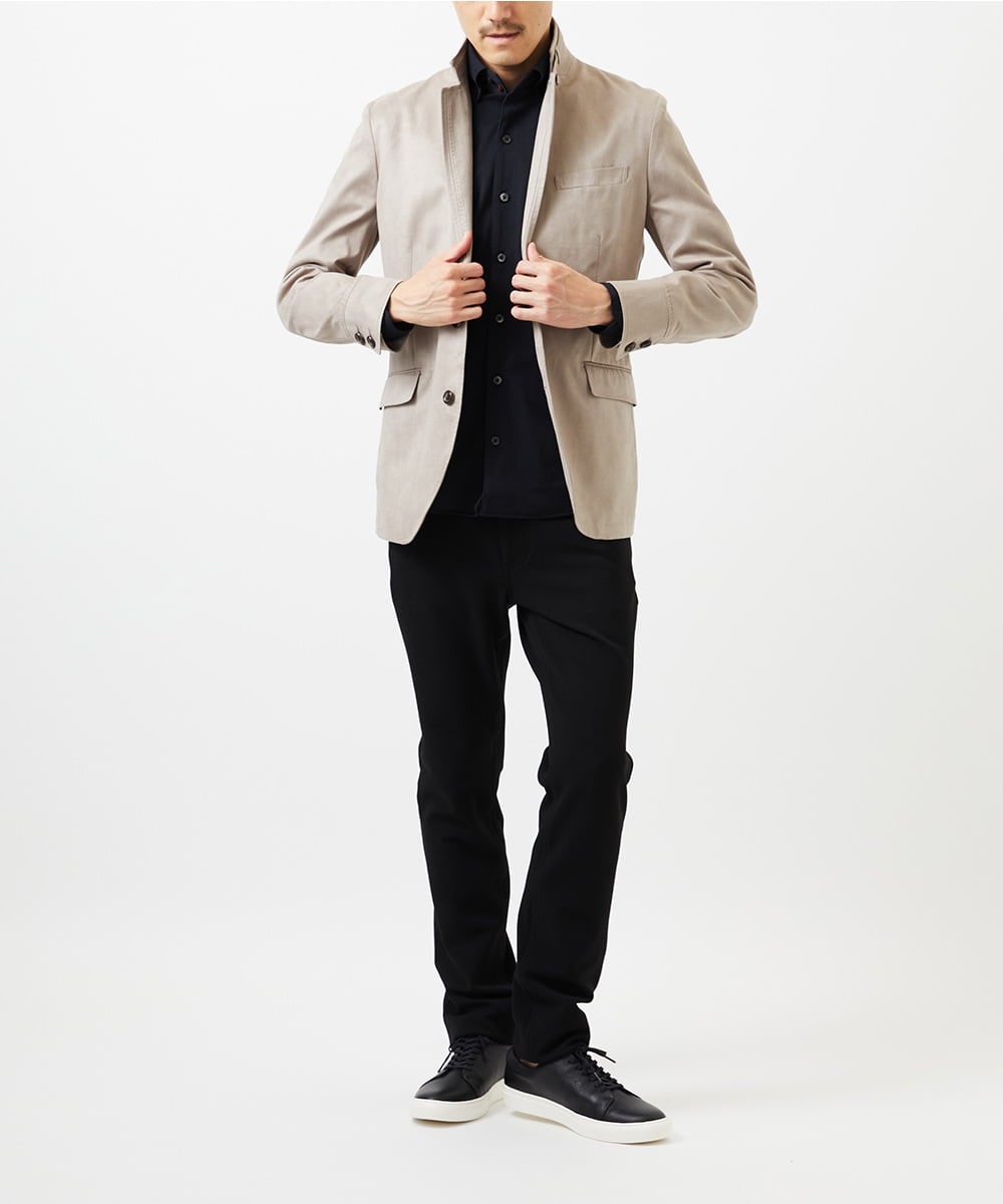 MNDAF59450 MICHEL KLEIN HOMME(ミッシェルクラン オム) スエードコンバーチブルジャケット ベージュ