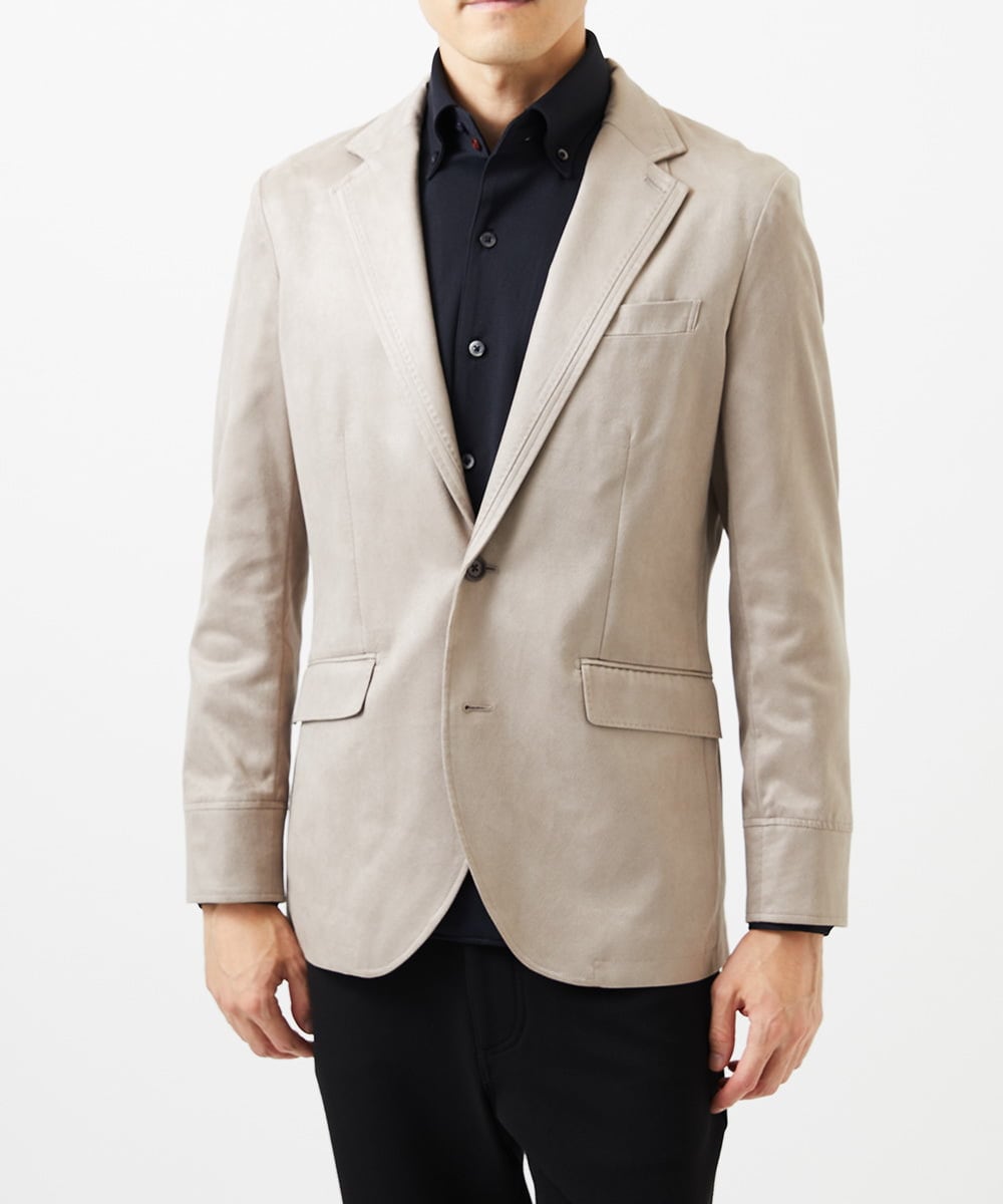 MNDAF59450 MICHEL KLEIN HOMME(ミッシェルクラン オム) スエードコンバーチブルジャケット ベージュ