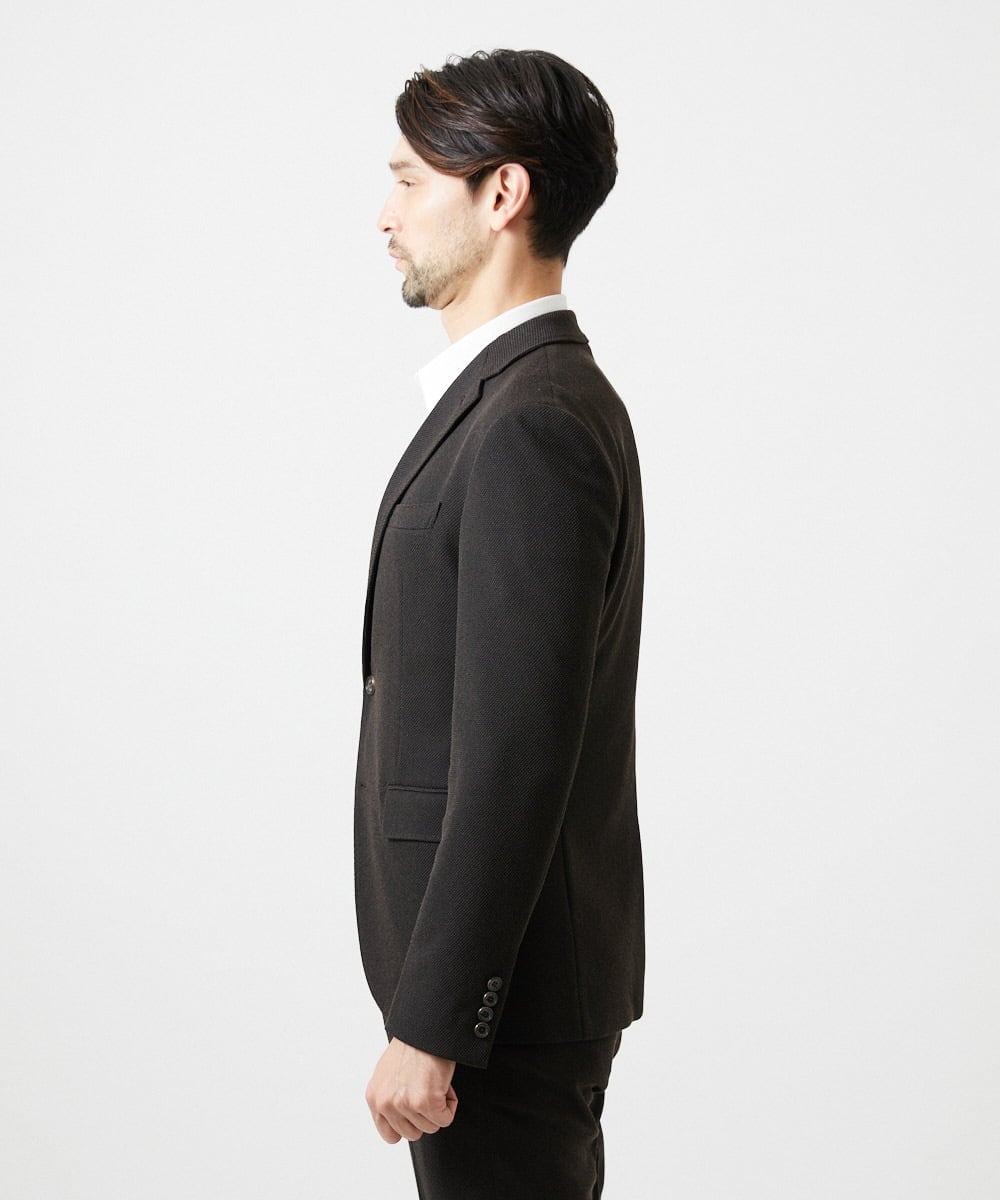 MNDAG02430 MICHEL KLEIN HOMME(ミッシェルクラン オム) 【セットアップ】ハイブリッドジャージテーラードジャケット ブラウン