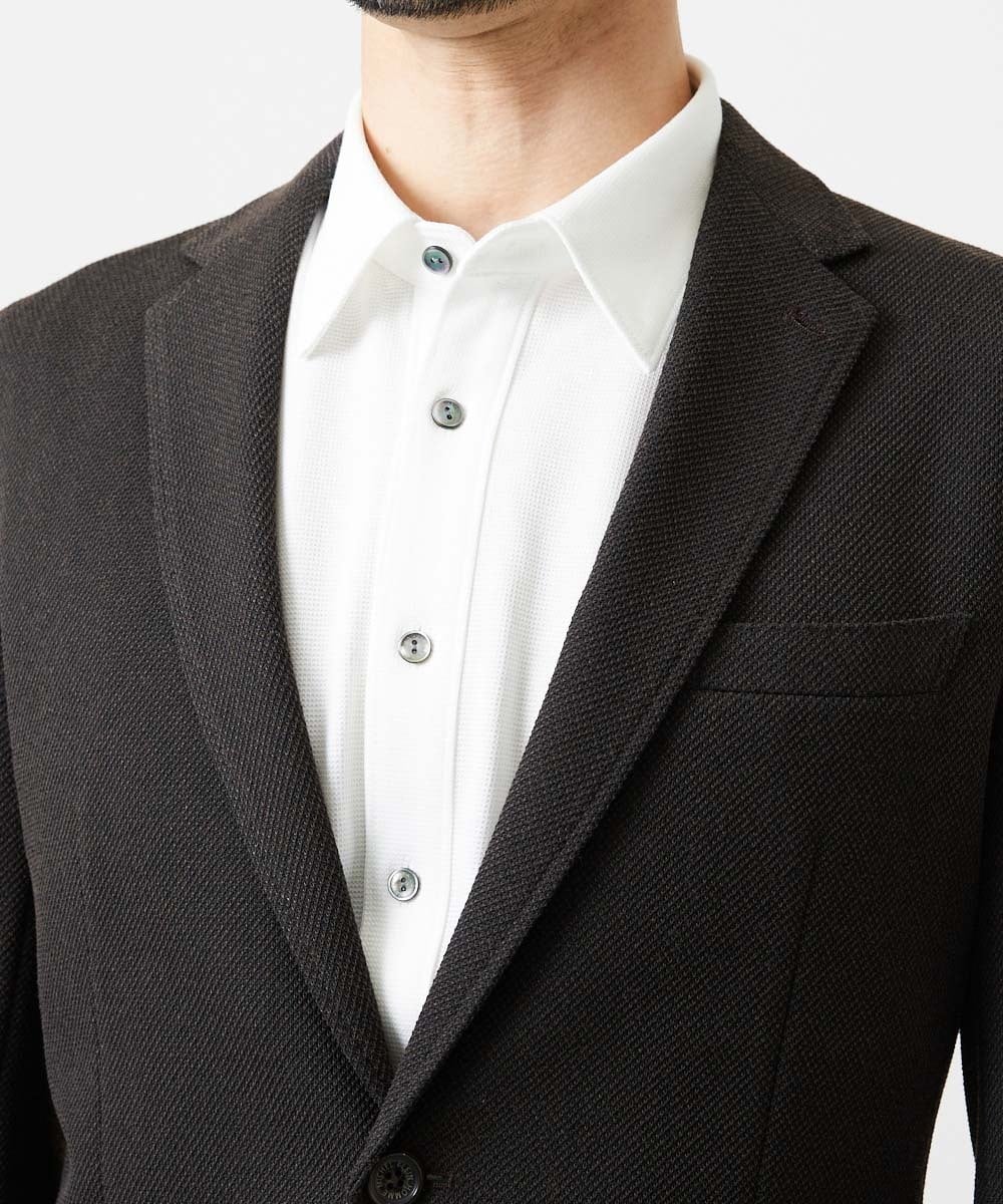 MNDAG02430 MICHEL KLEIN HOMME(ミッシェルクラン オム) 【セットアップ】ハイブリッドジャージテーラードジャケット ブラウン