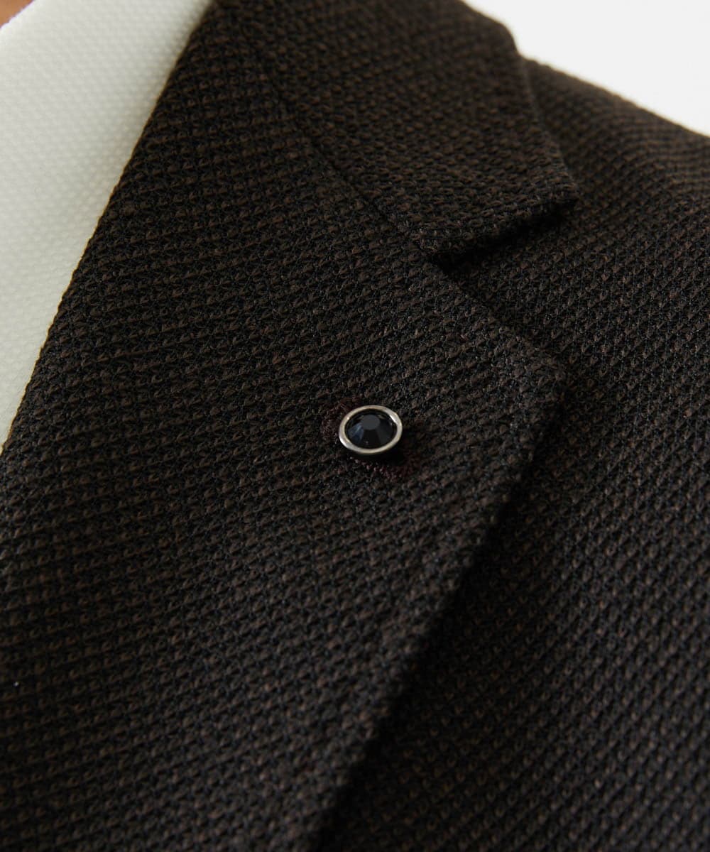 MNDAG02430 MICHEL KLEIN HOMME(ミッシェルクラン オム) 【セットアップ】ハイブリッドジャージテーラードジャケット ブラウン