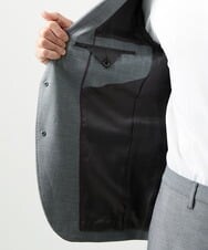 MNDAG03430 MICHEL KLEIN HOMME(ミッシェルクラン オム) 【セットアップ】オックスストレッチテーラードジャケット グレー