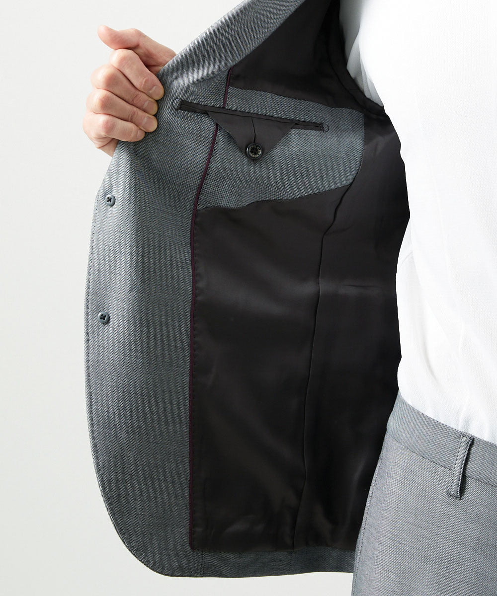 MNDAG03430 MICHEL KLEIN HOMME(ミッシェルクラン オム) 【セットアップ】オックスストレッチテーラードジャケット グレー