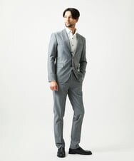MNDAG03430 MICHEL KLEIN HOMME(ミッシェルクラン オム) 【セットアップ】オックスストレッチテーラードジャケット グレー