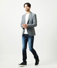 MNDAG03430 MICHEL KLEIN HOMME(ミッシェルクラン オム) 【セットアップ】オックスストレッチテーラードジャケット グレー