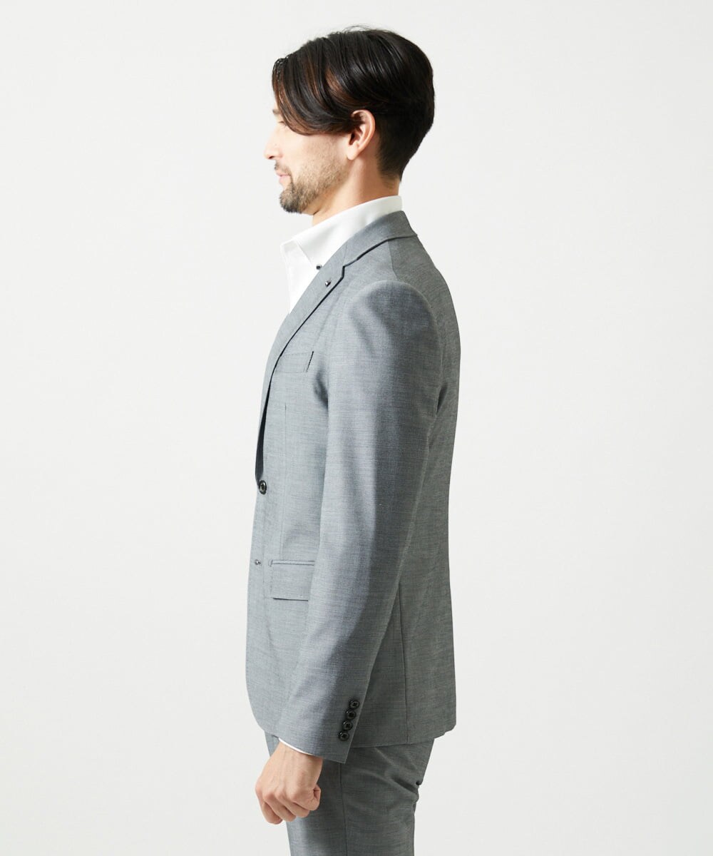 MNDAG03430 MICHEL KLEIN HOMME(ミッシェルクラン オム) 【セットアップ】オックスストレッチテーラードジャケット グレー