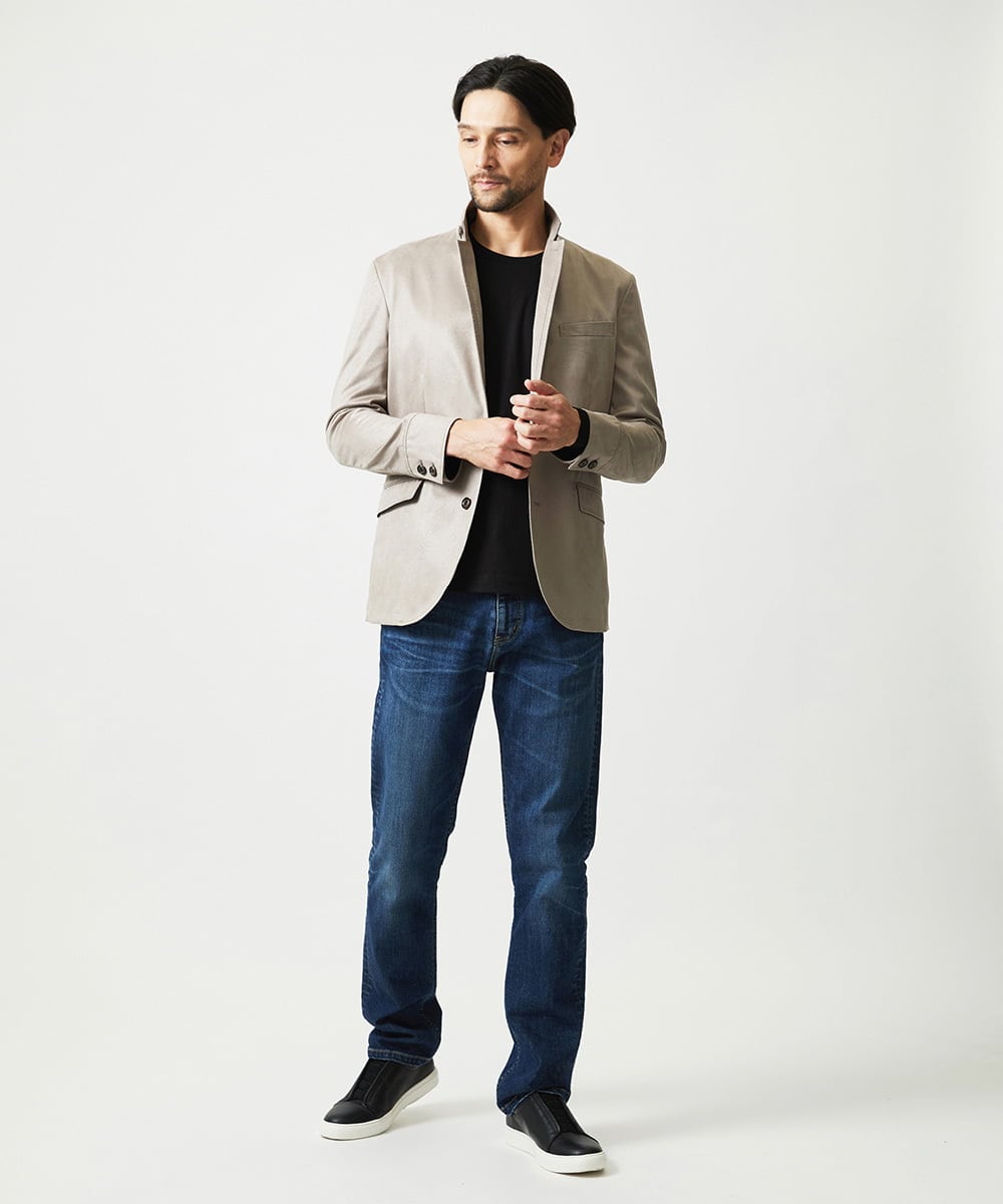MNDAG59450 MICHEL KLEIN HOMME(ミッシェルクラン オム) スエードコンバーチブルジャケット ベージュ
