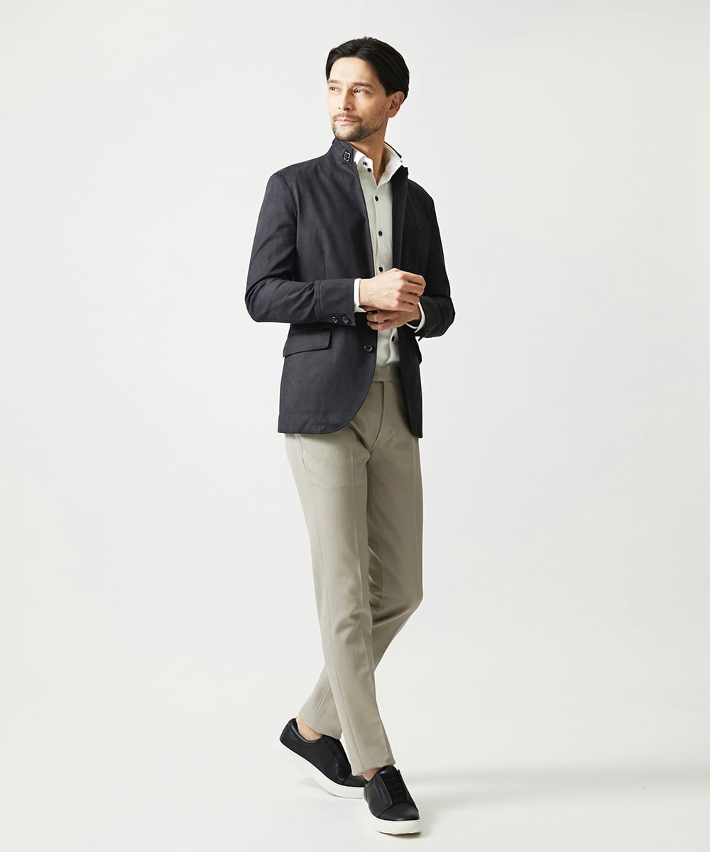 MNDAG59450 MICHEL KLEIN HOMME(ミッシェルクラン オム) スエードコンバーチブルジャケット ブラック