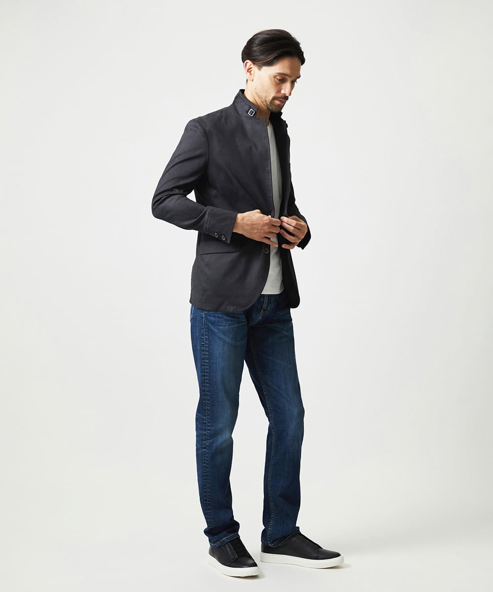 MNDAG59450 MICHEL KLEIN HOMME(ミッシェルクラン オム) スエードコンバーチブルジャケット ブラック
