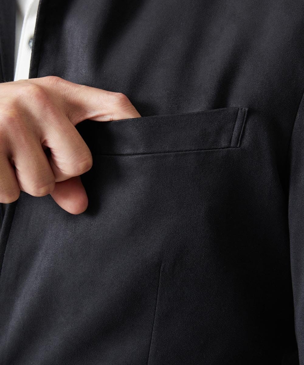 MNDAG59450 MICHEL KLEIN HOMME(ミッシェルクラン オム) スエードコンバーチブルジャケット ブラック