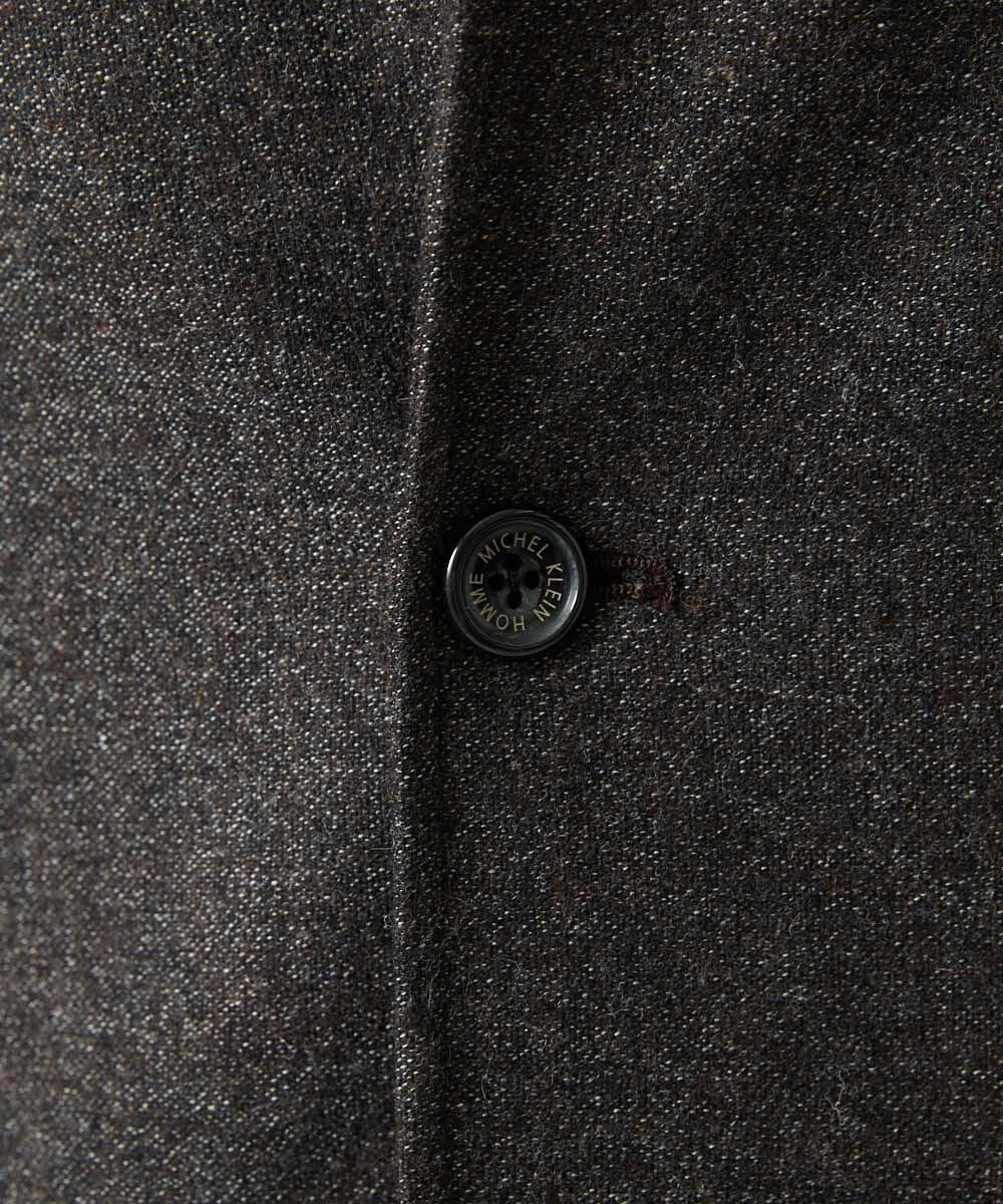 MNDAI51490 MICHEL KLEIN HOMME(ミッシェルクラン オム) ウールコットンコンバーチブルジャケット ブラウン