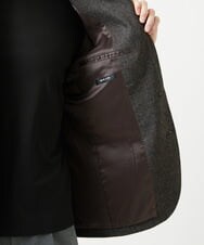 MNDAI51490 MICHEL KLEIN HOMME(ミッシェルクラン オム) ウールコットンコンバーチブルジャケット ブラウン