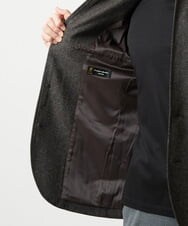 MNDAI51490 MICHEL KLEIN HOMME(ミッシェルクラン オム) ウールコットンコンバーチブルジャケット ブラウン