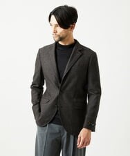 MNDAI51490 MICHEL KLEIN HOMME(ミッシェルクラン オム) ウールコットンコンバーチブルジャケット ブラウン