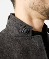 MNDAI51490 MICHEL KLEIN HOMME(ミッシェルクラン オム) ウールコットンコンバーチブルジャケット ブラウン