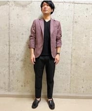 MNDAS45450 MICHEL KLEIN HOMME(ミッシェルクラン オム) 【2022年モデル】ベジタブルスエードコンバーチブルジャケット パープル(77)