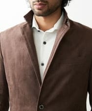 MNDAS45450 MICHEL KLEIN HOMME(ミッシェルクラン オム) 【2022年モデル】ベジタブルスエードコンバーチブルジャケット ブラウン(87)