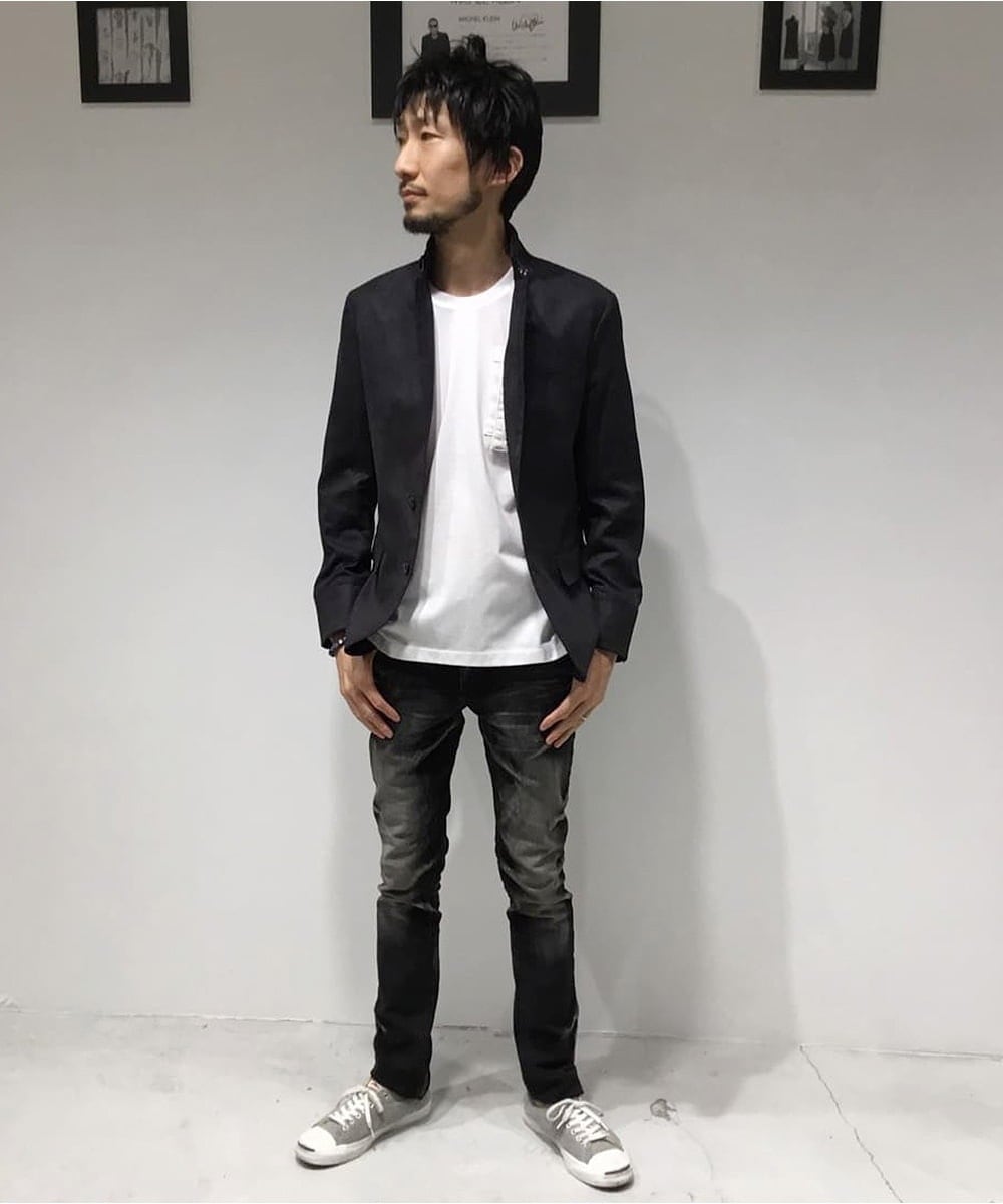 MNDAS45450 MICHEL KLEIN HOMME(ミッシェルクラン オム) 【2022年モデル】ベジタブルスエードコンバーチブルジャケット ブラック(94)