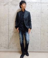 MNDAS45450 MICHEL KLEIN HOMME(ミッシェルクラン オム) 【2022年モデル】ベジタブルスエードコンバーチブルジャケット ブラック(94)