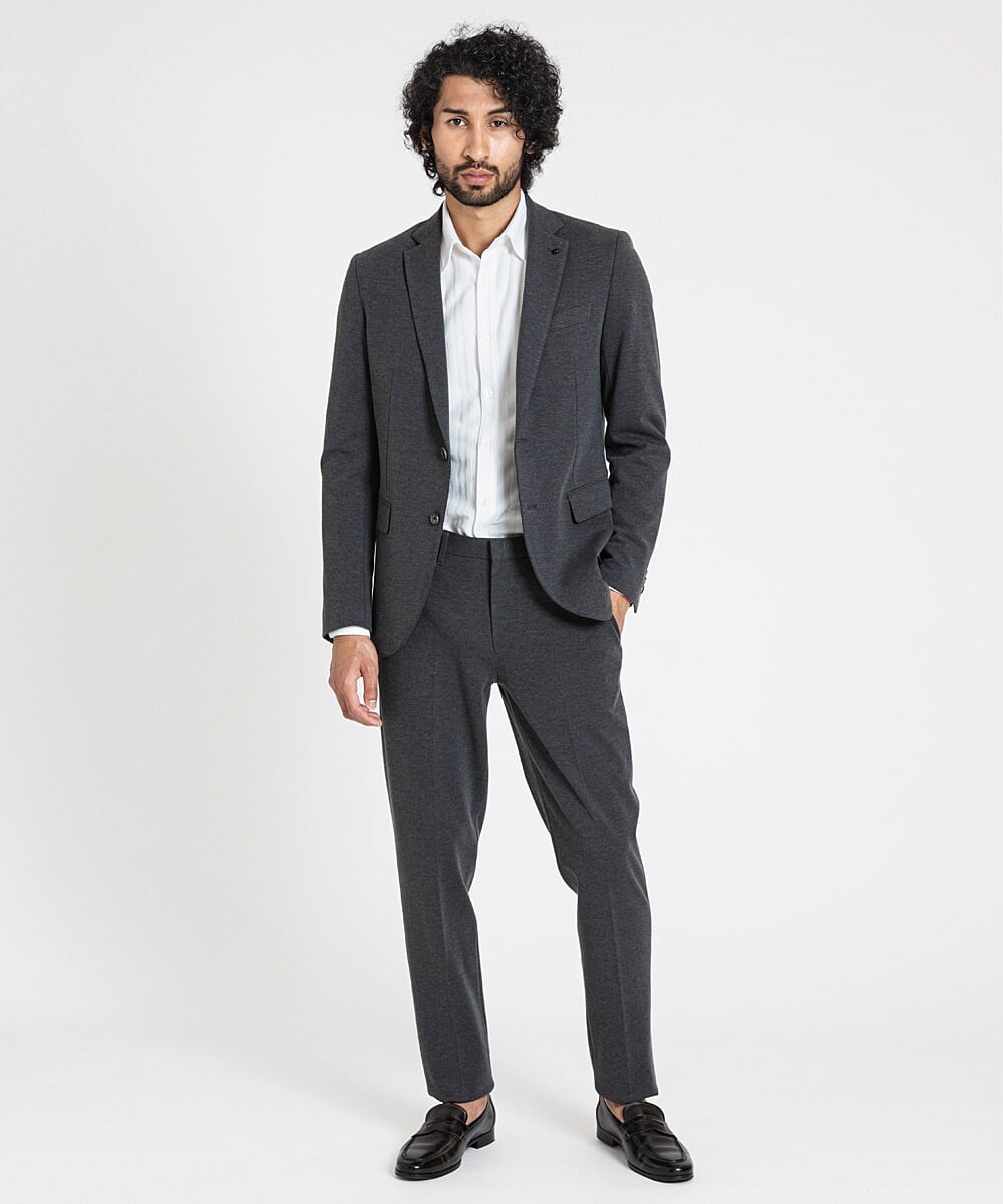 MNDAV08390 MICHEL KLEIN HOMME(ミッシェルクラン オム) ストレッチジャケット ダークグレー(93)