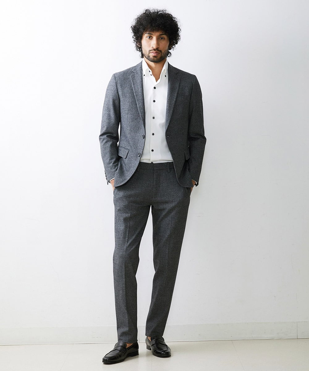 MNDAV09390 MICHEL KLEIN HOMME(ミッシェルクラン オム) ウォームストレッチジャケット グレー(92)