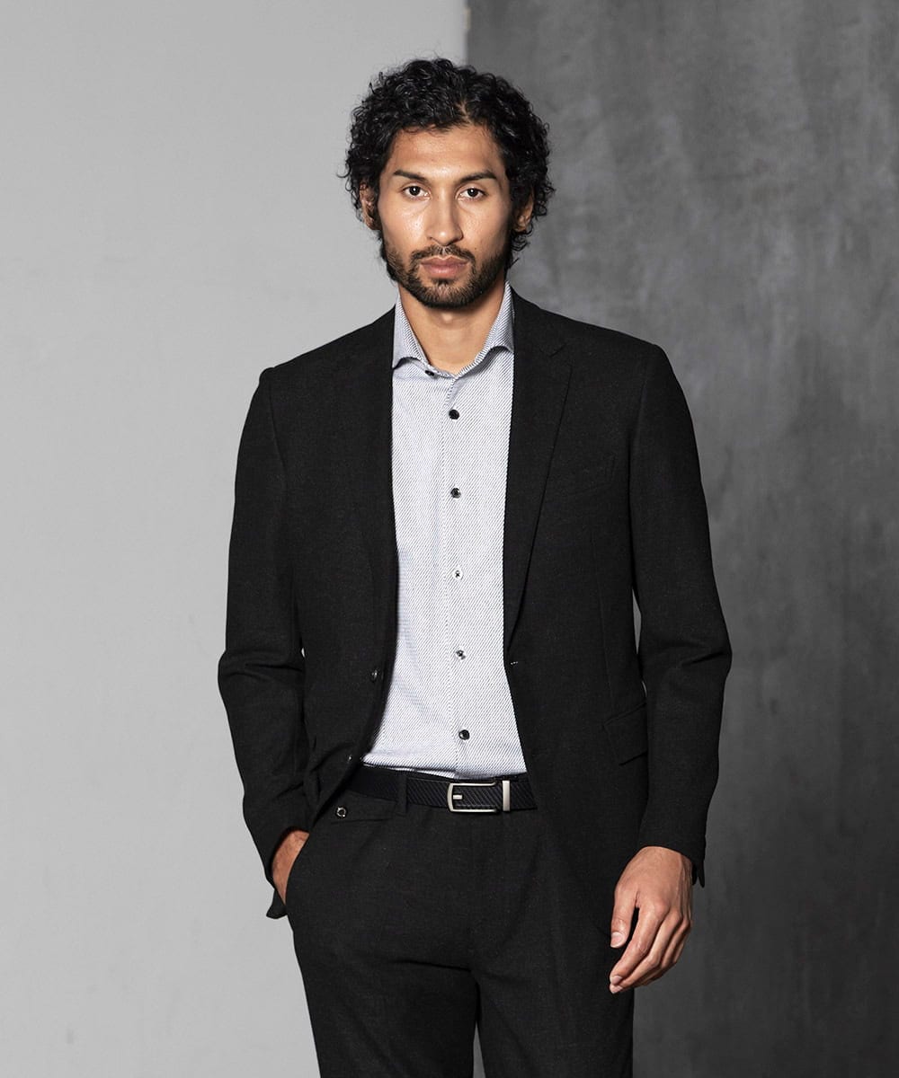MNDAV09390 MICHEL KLEIN HOMME(ミッシェルクラン オム) ウォームストレッチジャケット ブラック(94)