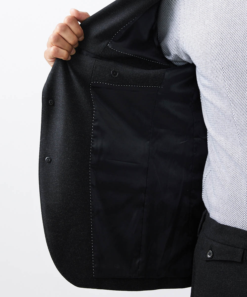 MNDAV09390 MICHEL KLEIN HOMME(ミッシェルクラン オム) ウォームストレッチジャケット ブラック(94)