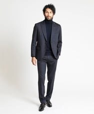 MNDAV16410 MICHEL KLEIN HOMME(ミッシェルクラン オム) BODY MAKE　ジャージジャケット ネイビー(57)