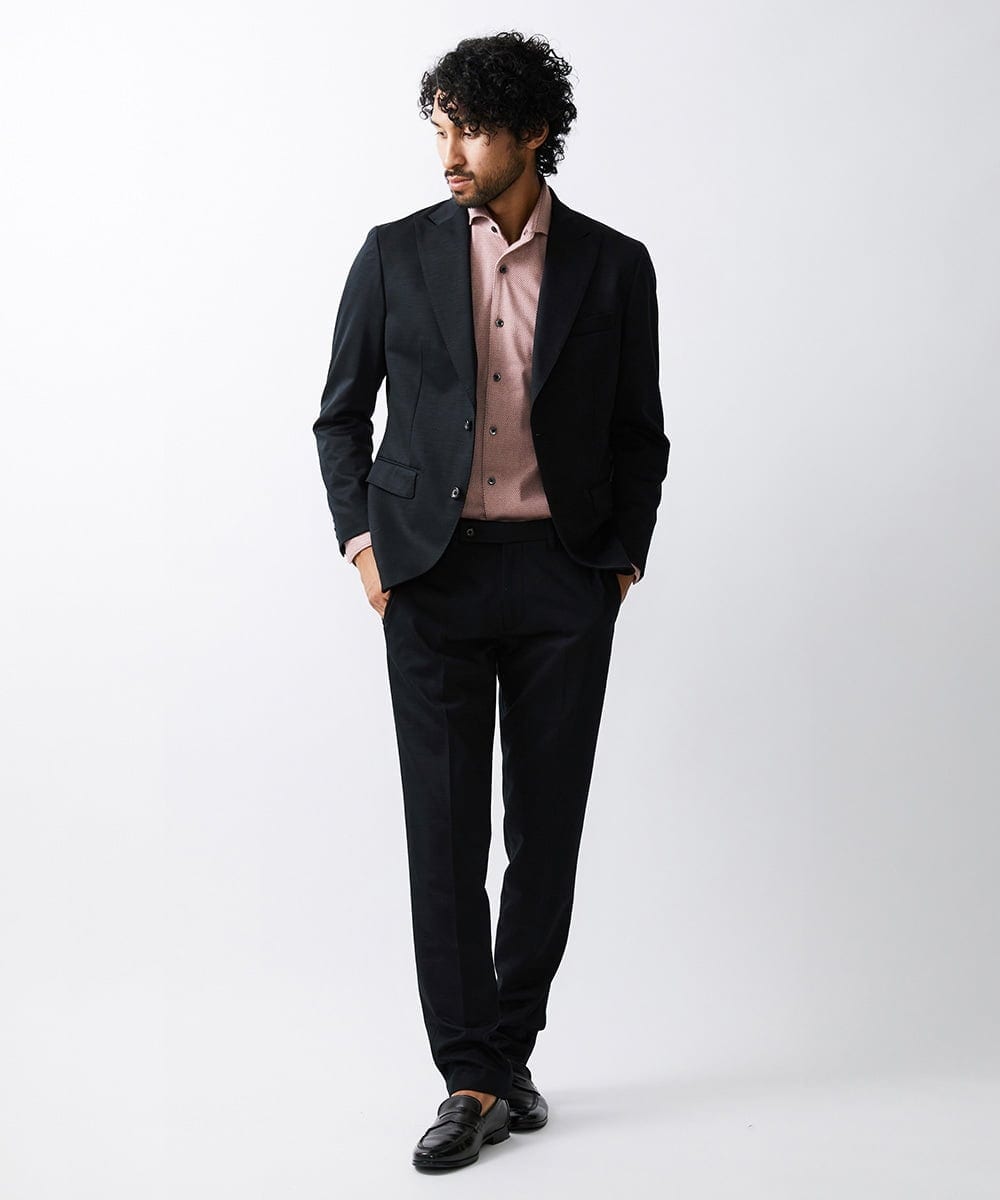 MNDAV16410 MICHEL KLEIN HOMME(ミッシェルクラン オム) BODY MAKE　ジャージジャケット ブラック(94)