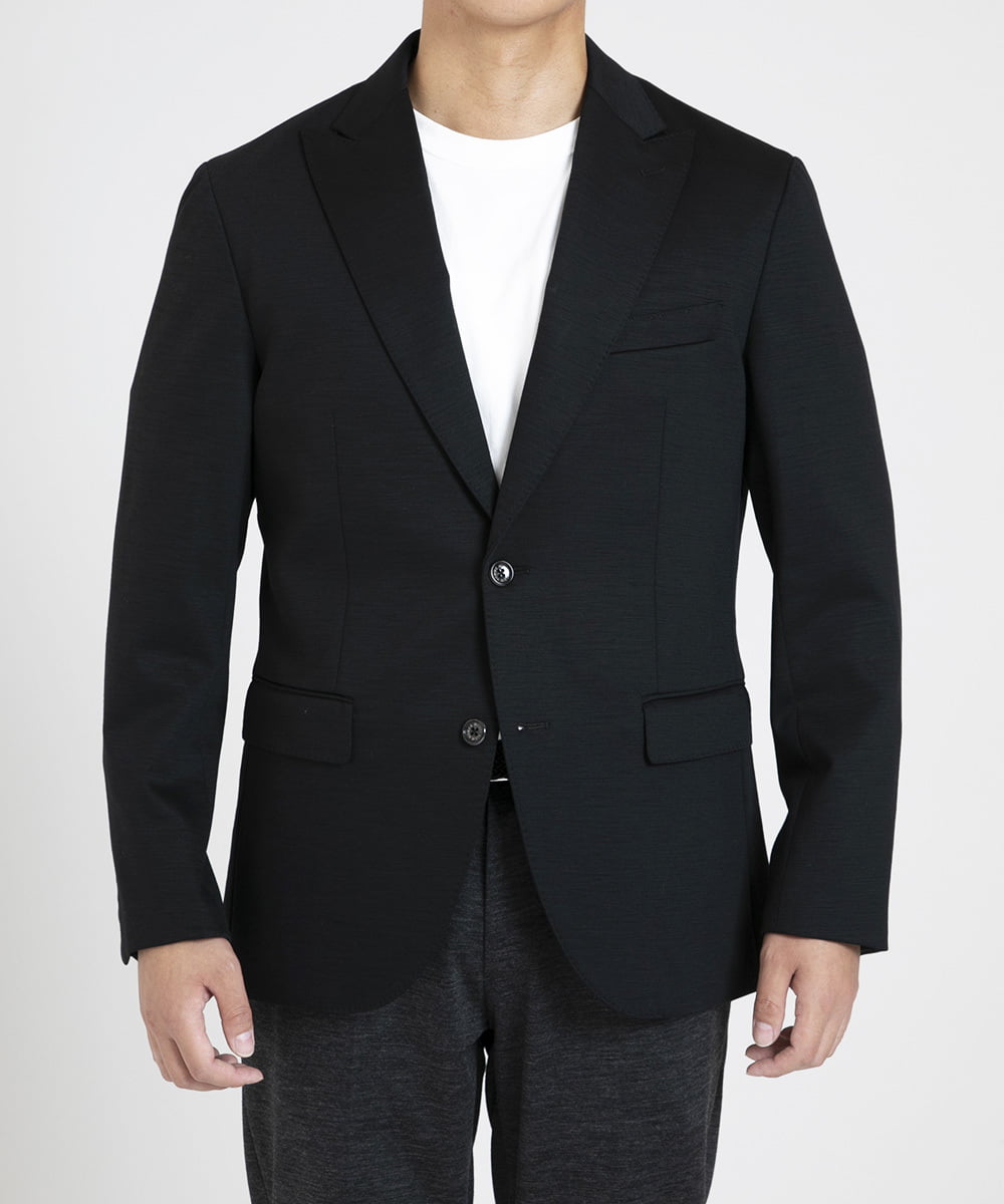 MNDAV16410 MICHEL KLEIN HOMME(ミッシェルクラン オム) BODY MAKE　ジャージジャケット ブラック