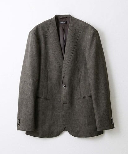 MNDAV37410 MICHEL KLEIN HOMME ツイード調ノーカラージャケット
