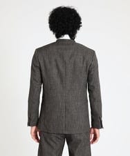 MNDAV37410 MICHEL KLEIN HOMME(ミッシェルクラン オム) ツイード調ノーカラージャケット ブラウン(87)