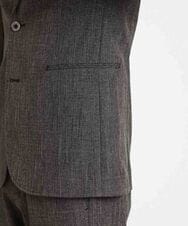 MNDAV37410 MICHEL KLEIN HOMME(ミッシェルクラン オム) ツイード調ノーカラージャケット ブラウン(87)