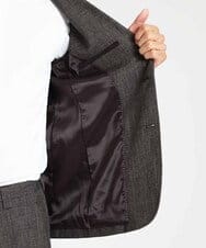 MNDAV37410 MICHEL KLEIN HOMME(ミッシェルクラン オム) ツイード調ノーカラージャケット ブラウン(87)