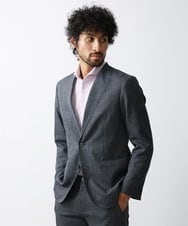 MNDAV37410 MICHEL KLEIN HOMME(ミッシェルクラン オム) ツイード調ノーカラージャケット ダークグレー(93)