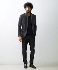 MNDAV45450 MICHEL KLEIN HOMME(ミッシェルクラン オム) 【2023年秋モデル】ベジタブルスエードコンバーチブルジャケット ダークグレー(93)