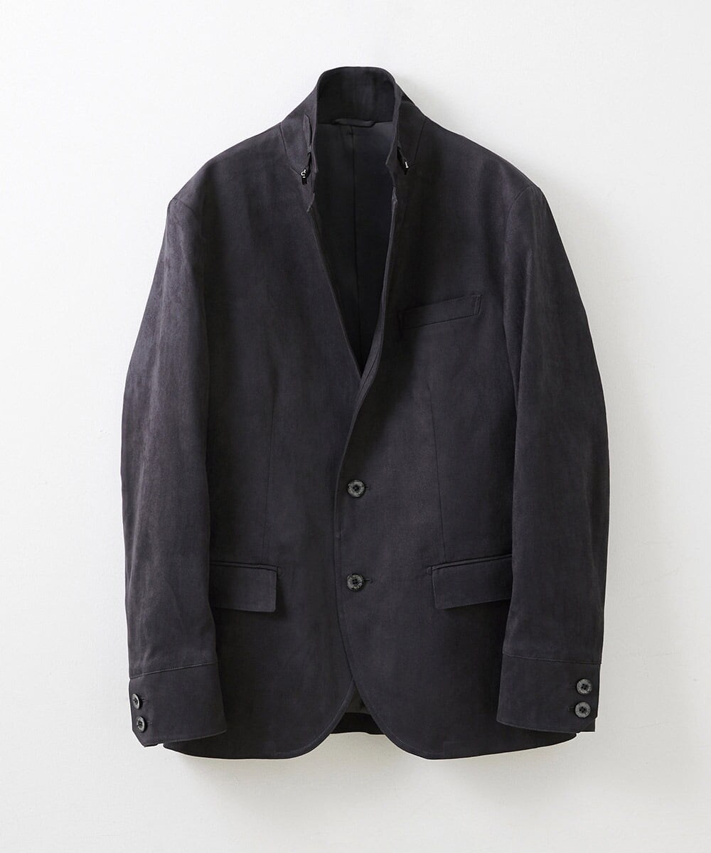 MNDAV45450 MICHEL KLEIN HOMME(ミッシェルクラン オム) 【2023年秋モデル】ベジタブルスエードコンバーチブルジャケット ダークグレー(93)