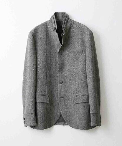 MNDAV48450 MICHEL KLEIN HOMME 【2023年モデル】ランダムへリンボン柄コンバーチブルジャケット
