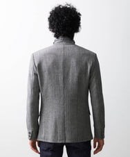 MNDAV48450 MICHEL KLEIN HOMME(ミッシェルクラン オム) 【2023年モデル】ランダムへリンボン柄コンバーチブルジャケット ダークグレー(93)