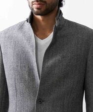 MNDAV48450 MICHEL KLEIN HOMME(ミッシェルクラン オム) 【2023年モデル】ランダムへリンボン柄コンバーチブルジャケット ダークグレー(93)