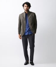 MNDAV49450 MICHEL KLEIN HOMME(ミッシェルクラン オム) ツイードコンバーチブルジャケット ブラウン(87)