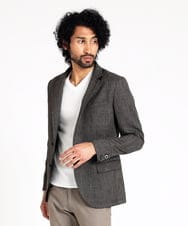 MNDAV49450 MICHEL KLEIN HOMME(ミッシェルクラン オム) ツイードコンバーチブルジャケット ブラウン(87)